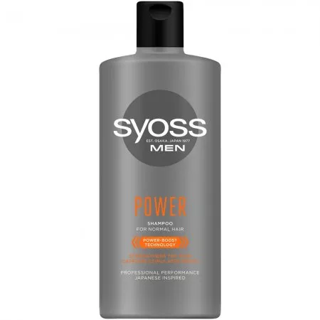 Syoss, Men Power Shampoo szampon do włosów normalnych 440ml