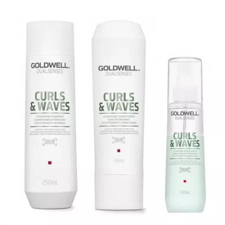 Goldwell Dualsenses Curls & Waves, nawilżający zestaw do włosów kręconych, szampon + odżywka + serum