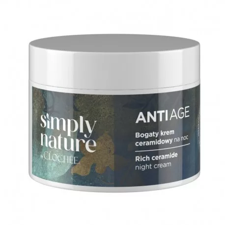 Clochee Simply Nature, bogaty krem ceramidowy na noc, 50ml