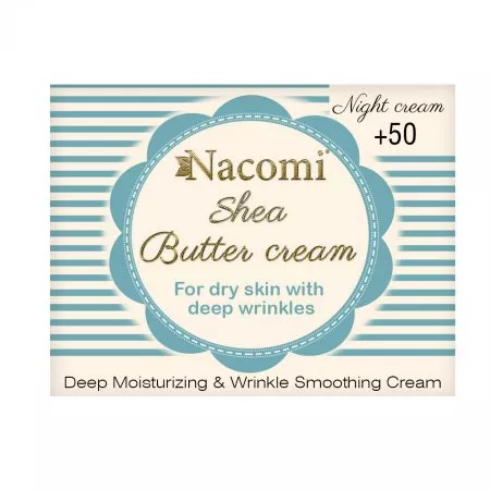 Nacomi, krem shea z peptydem 50+ na noc, 50ml