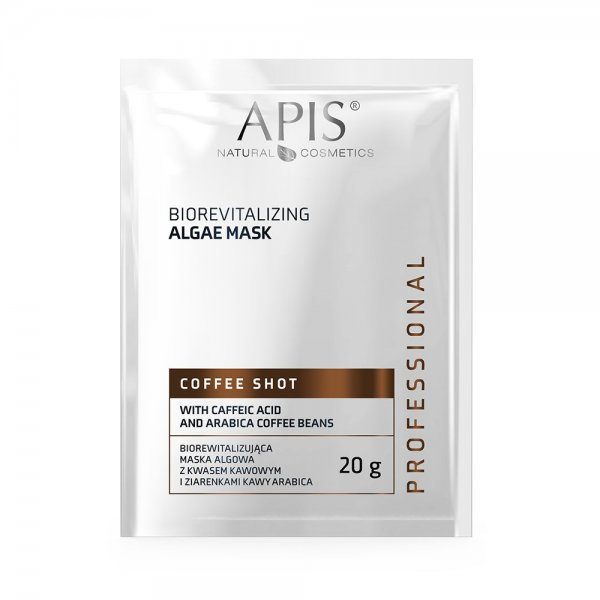 Apis Coffee Shot, maska algowa do twarzy, kwas kawowy i arabica, 200g