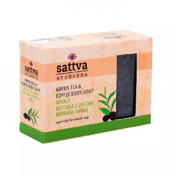 Sattva Glicerynowe mydło do ciała Zielona Herbata i Kawa 125g