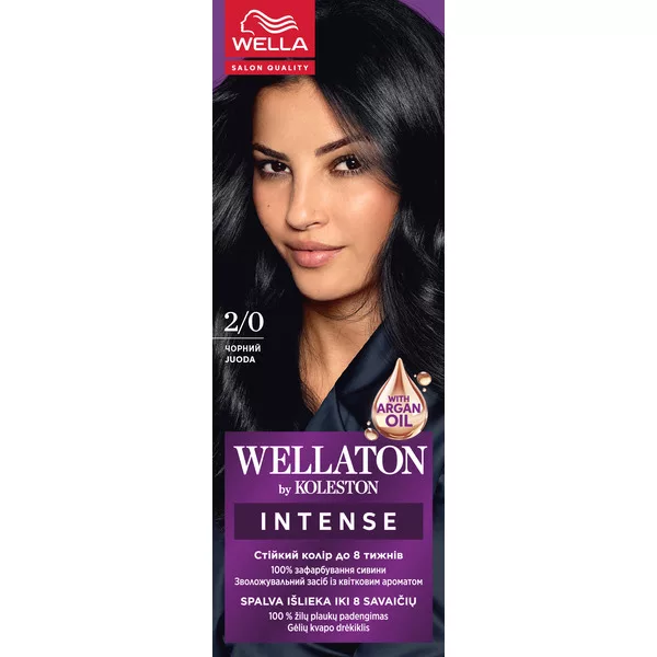 Wella Wellaton, farba do włosów, Czarny, 2/0, 100ml