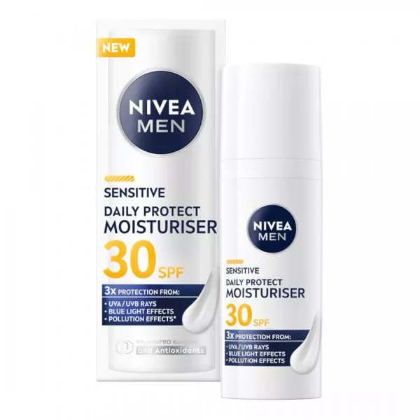 Nivea Men Sensitive Daily Protect nawilżający krem do twarzy SPF30 50ml