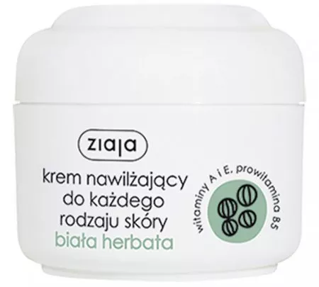 Ziaja, krem nawilżający do twarzy z białą herbatą, 50ml