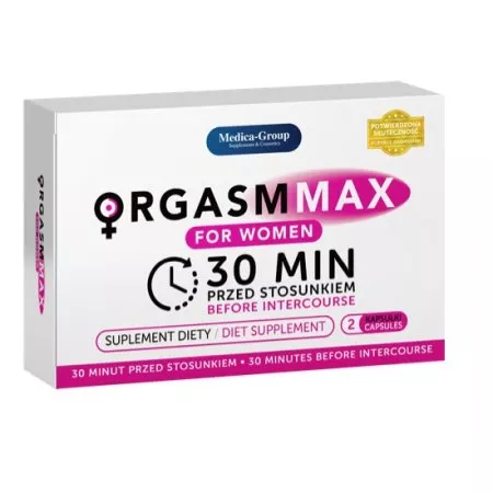 Medica-Group Orgasm Max For Women suplement diety na wywołanie podniecenia i orgazmu 2 kapsułki