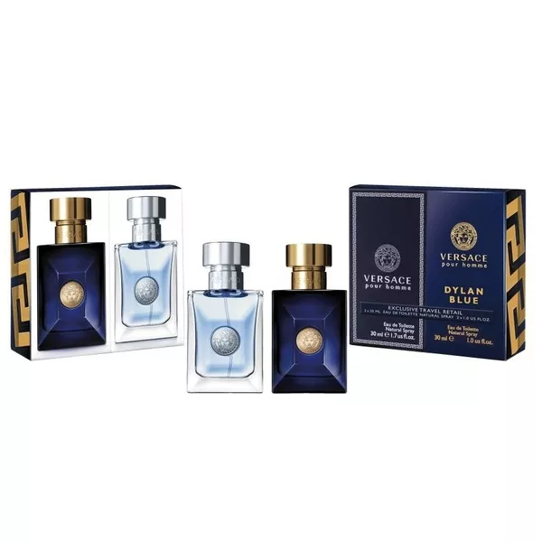 Versace Exclusive Travel Retail zestaw Pour Homme woda toaletowa spray 30ml + Pour Homme Dylan Blue woda toaletowa spray 30ml (M)