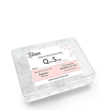 Elisium, formy do przedłużania paznokci Quick Shape Nail Form typ 1, 120 szt