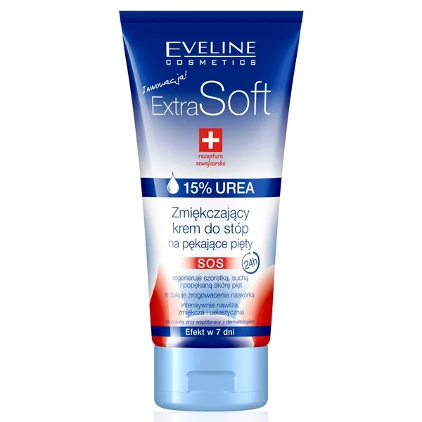Eveline Extra Soft, zmiękczający krem do stóp na pękające pięty, 15% urea, 100ml