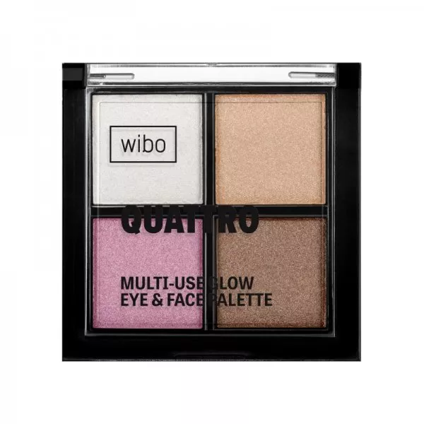 Wibo Quattro Multi-Use Glow Palette wielozadaniowa paleta rozświetlająca do twarzy i ciała 6g