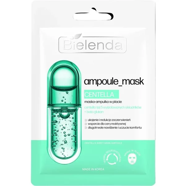 Bielenda Ampoule Mask, centella maska-ampułka w płacie, 1szt.