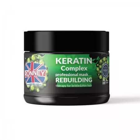 Ronney Professional Mask Keratin Complex Rebuilding Therapy, Maska odbudowująca do włosów suchych i łamliwych 300ml