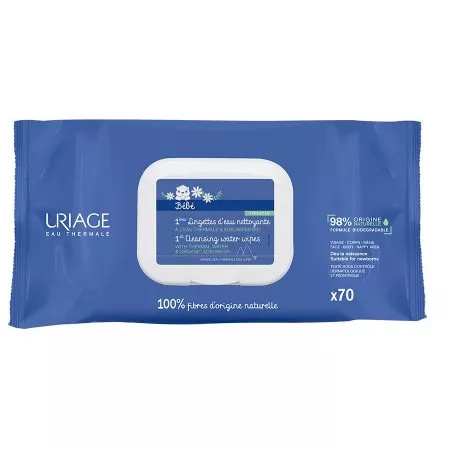Uriage Bebe 1st Cleansing Water Wipes chusteczki pielęgnacyjne dla dzieci 70szt