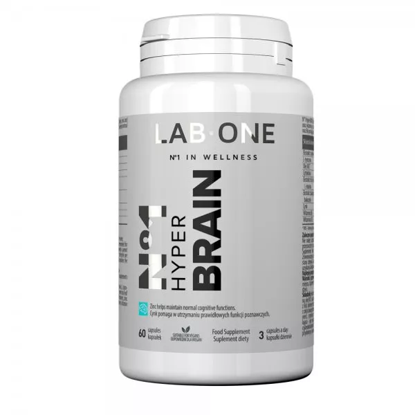 LAB ONE N°1 Hyper Brain suplement diety wspierający pamięć i koncentrację 60 kapsułek