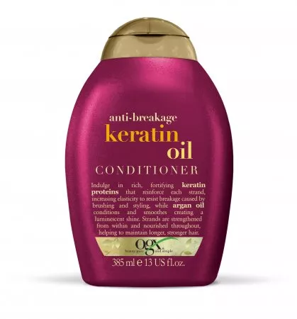 Organix Keratin Oil odżywka z olejkiem keratynowym zapobiegająca łamaniu włosów 385ml