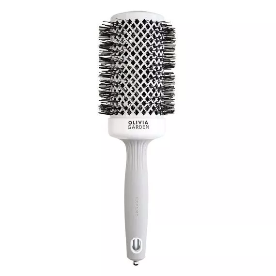 Olivia Garden Expert Blowout Shine, szczotka do modelowania i suszenia włosów, White&Grey 55mm