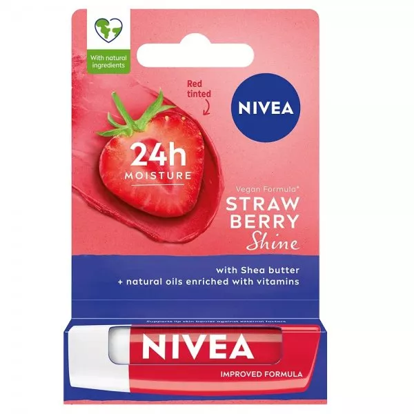 Nivea Pielęgnująca pomadka do ust Strawberry Shine 4.8g