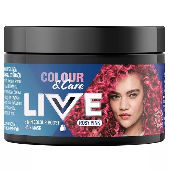 Schwarzkopf Live Colour&Care 5 minutowa koloryzująca i pielęgnująca maska do włosów Rosy Pink 150ml