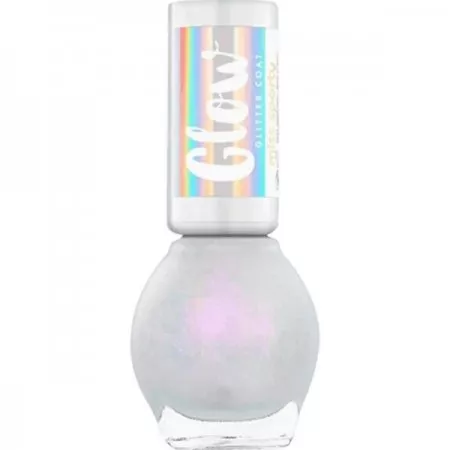 Miss Sporty Glow Glitter Coat lakier do paznokci 010 Icy Blush 7ml