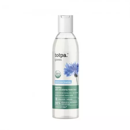 Tołpa Green, oczyszczający łagodny płyn micelarny - tonik 2w1, 200ml