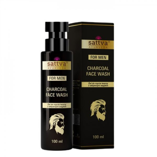 Sattva For Men żel do mycia twarzy z aktywnym węglem 100ml