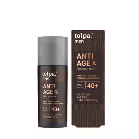 Tołpa Men, anti age&skin barrier, nawilżający krem przeciwzmarszczkowy 40+, 50ml