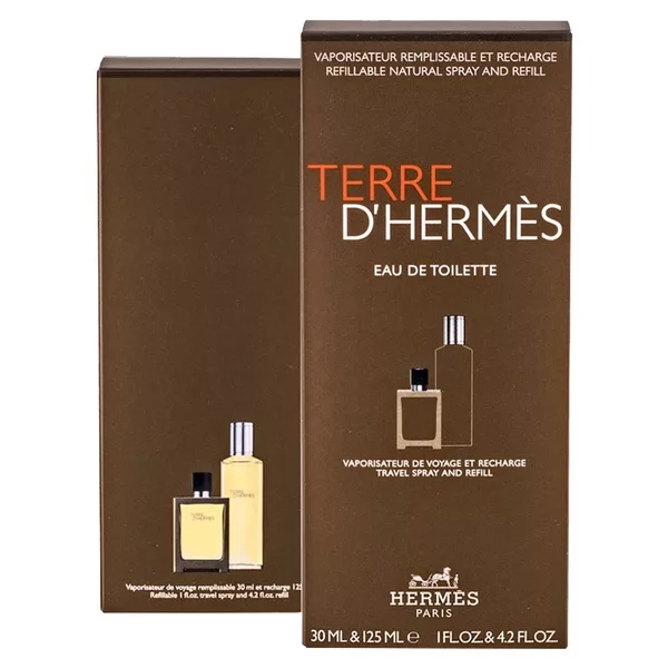 Hermes Terre D'Hermes zestaw woda toaletowa refillable spray 30ml + woda toaletowa refill 125ml (M)