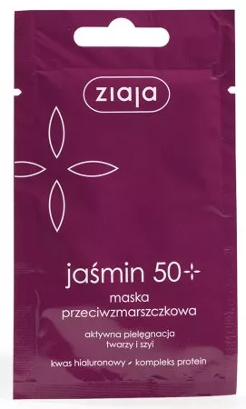Ziaja Jaśmin, przeciwzmarszczkowa maska do twarzy 50+, 7ml