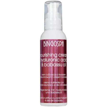 BingoSpa Odżywczy krem z kwasem hialuronowym i olejkiem babassu 135g