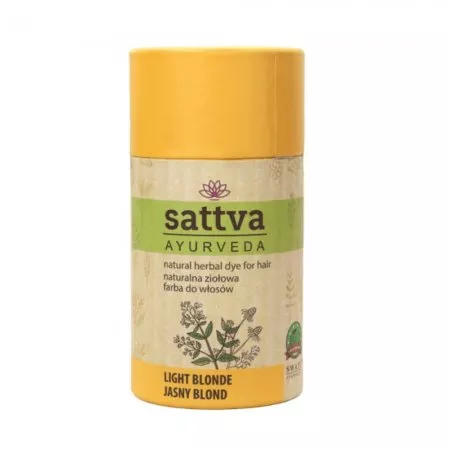 Sattva Natural Herbal Dye for Hair naturalna ziołowa farba do włosów Light Blonde 150g