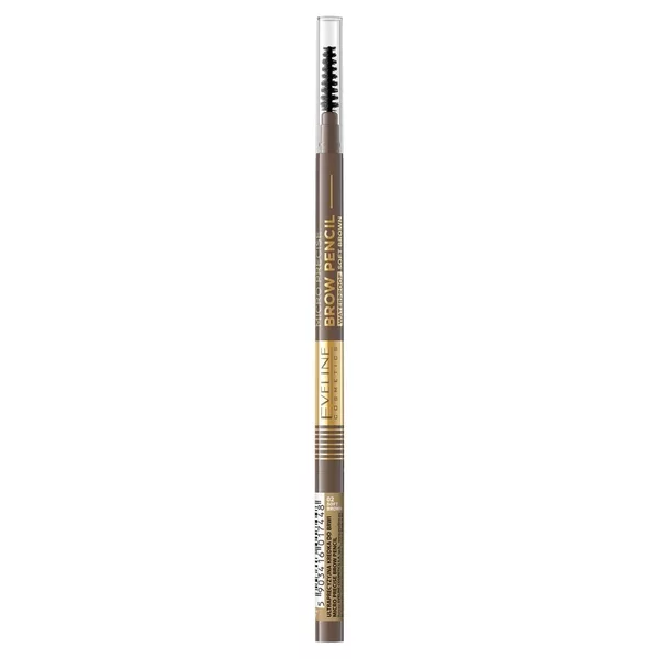 Eveline Micro Precision, ultraprecyzyjna kredka do do brwi, 02 soft brown