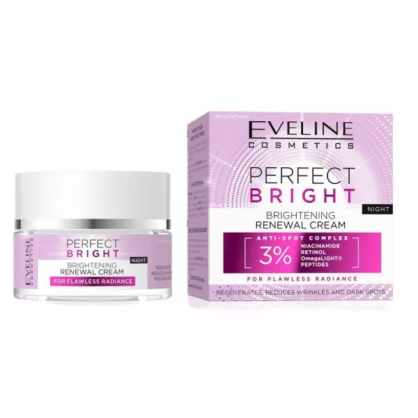 Eveline Cosmetics Perfect Bright rozjaśniający krem ​​odmładzający na noc 50ml