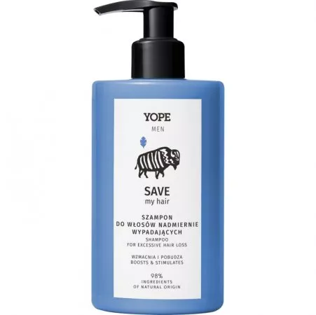 Yope Men, Save My Hair, szampon wzmacniający do nadmiernie wypadających włosów, 300ml