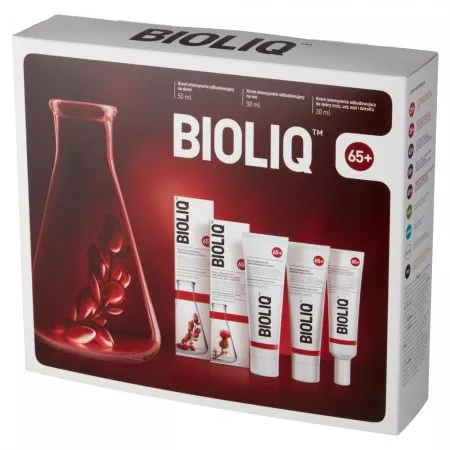 Bioliq 65+ zestaw krem na dzień 50ml + krem na noc 50ml + krem do oczu ust szyi i dekoltu 30ml