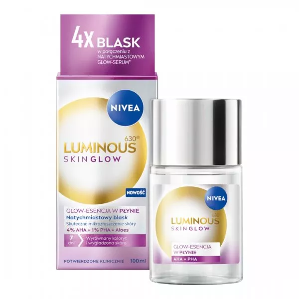 Nivea Luminous630® Skin Glow glow-esencja w płynie 100ml