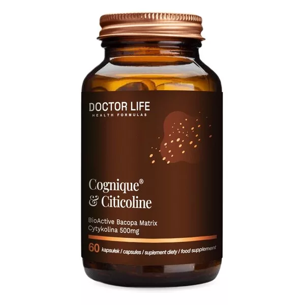 Doctor Life Cognique& Citicoline Cytykolina 500mg suplement diety 60 kapsułek