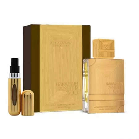 Al Haramain Amber Oud Gold Edition Extreme zestaw woda perfumowana spray 200ml + woda perfumowana spray 10ml (U)