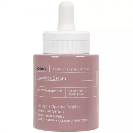 Korres Korres Apothecary Wild Rose rozjaśniające serum do twarzy z olejkiem z dzikiej róży 30ml