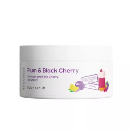 Nacomi, peeling do ciała, Śliwki z czarną wiśnią, 100ml