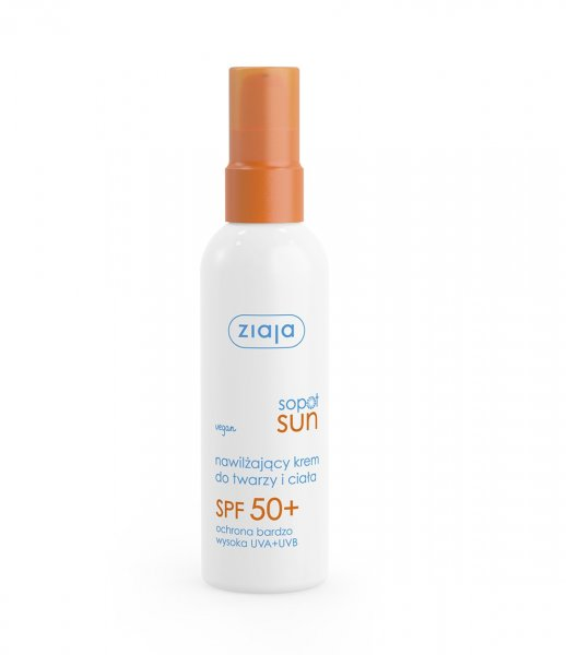 Ziaja Sopot Sun, nawilżający krem do twarzy i ciała SPF 50+, 90ml