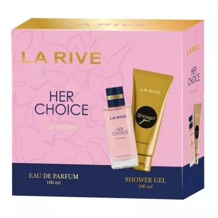 La Rive Her Choice zestaw woda perfumowana spray 100ml + żel pod prysznic 100ml (W)