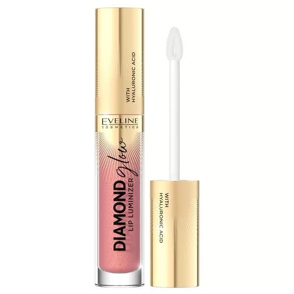 Eveline Diamond Glow Lip Luminizer, błyszczyk z kwasem hialuronowym, 04, 4ml