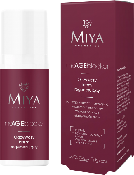 Miya Cosmetics myAGEblocker, odżywczy krem regenerujący do twarzy, 50ml