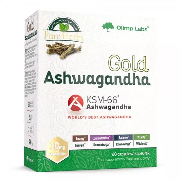 Olimp Labs Gold Ashwagandha suplement diety 60 kapsułek