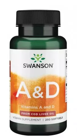 Swanson, witamina A & D 5000/400, 250 kapsułek miękkich