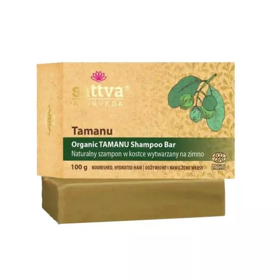 Sattva Organiczny szampon w kostce Tamanu 100g