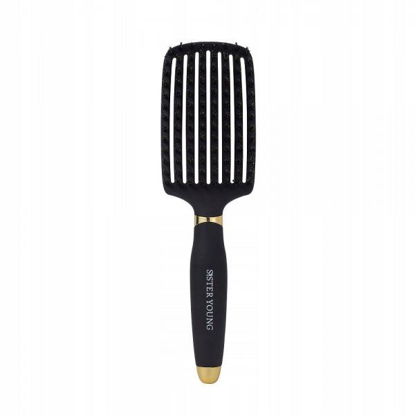 Sister Young Ovia Hair Brush szczotka do włosów z włosiem dzika Black