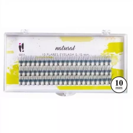 Ibra Kępki sztucznych rzęs Natural Knot-Free 0.10 C-10mm