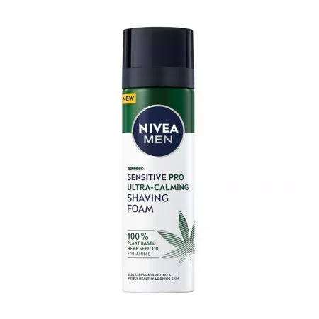 Nivea Men Sensitive Pro Ultra-Calming Shaving Foam pianka do golenia z olejem z nasion konopnych 200ml