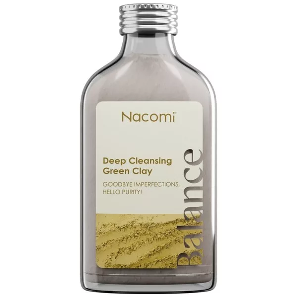Nacomi Deep Cleansing Green Clay, glinka do oszczania skóry twarzy, zielona, 100ml